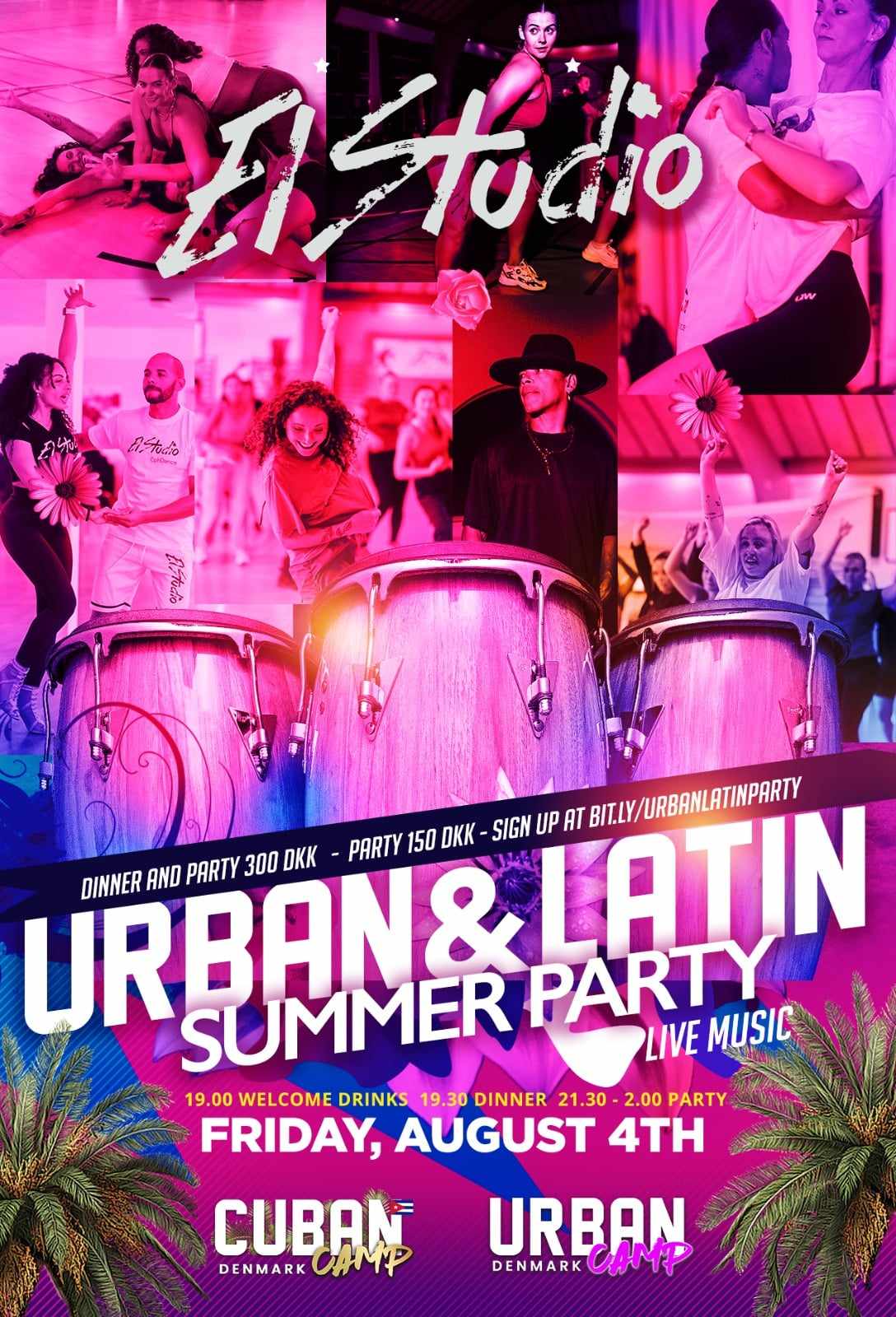 Urban & Latin Summer Dance Party friday august 4th ElStudio.dk